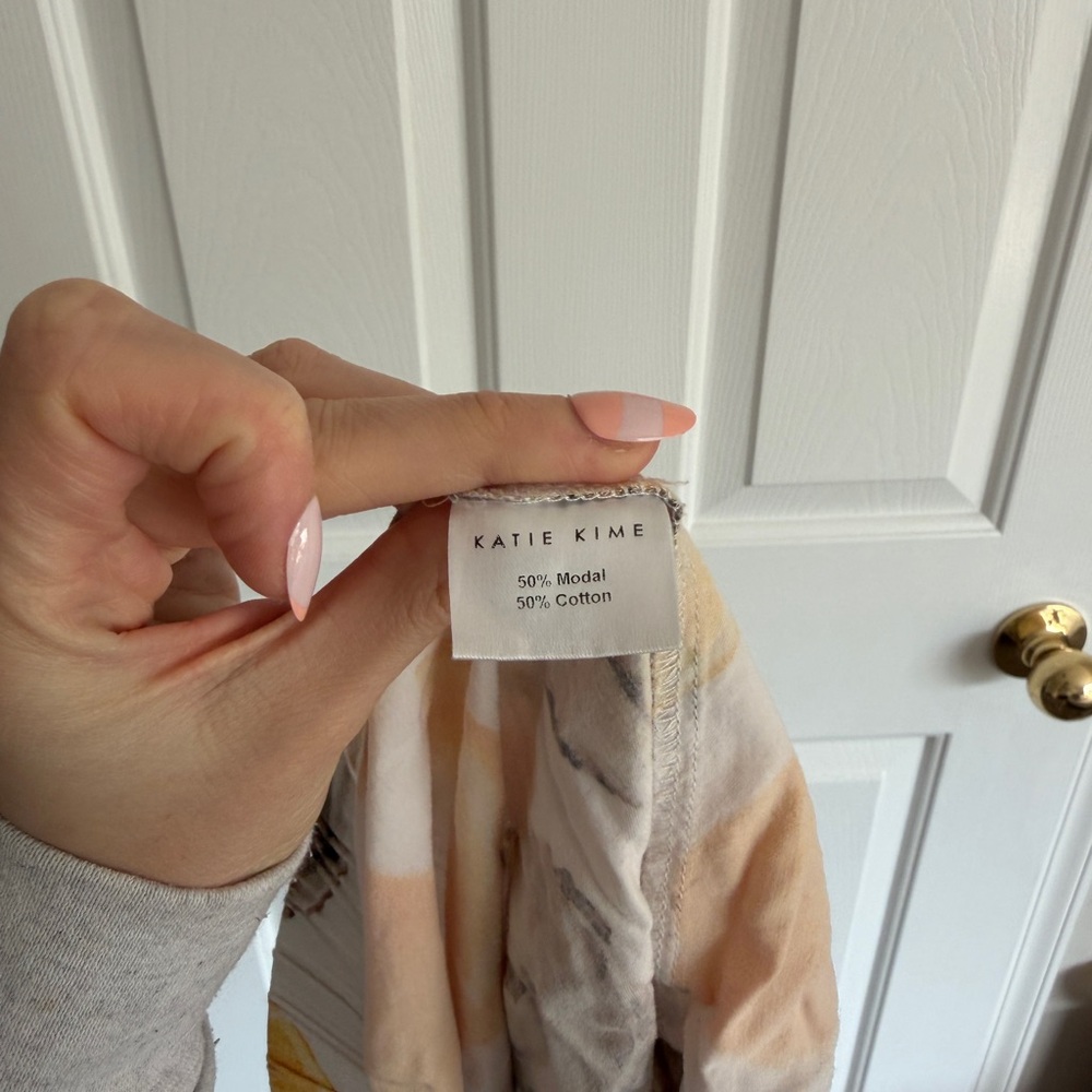 Katie Kime The World Is Your Oyster Pajama St - White/Yellow - Picture 8 of 9